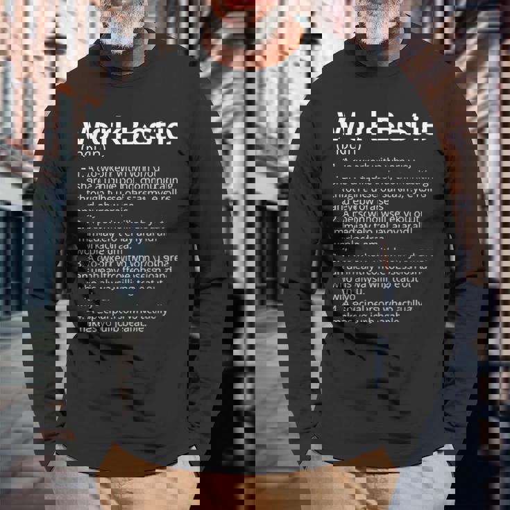 Work Bestie Definition Description Camiseta de manga larga Regalos para ancianos