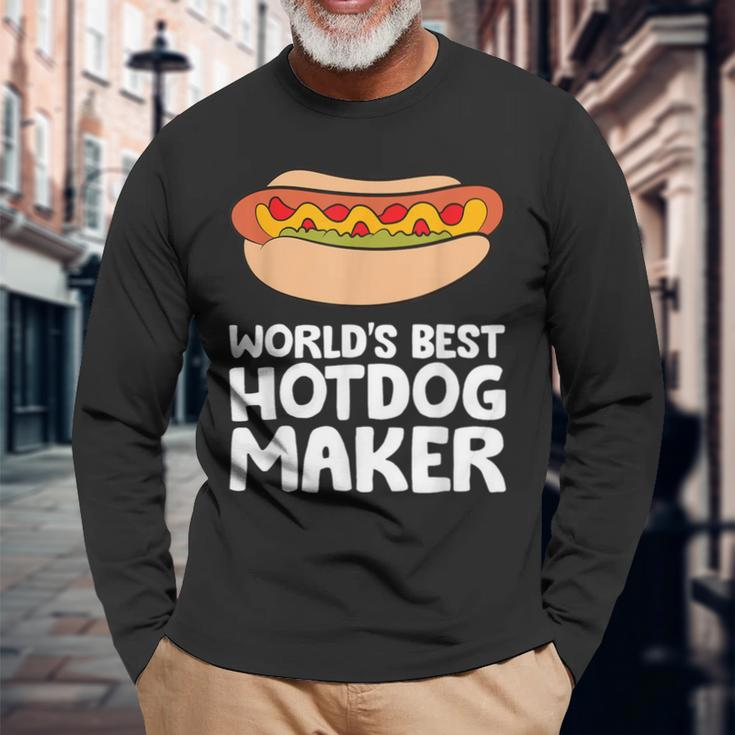 World's Best Hotdog Maker Hot Dog Long Sleeve T-Shirt Gifts for Old Men