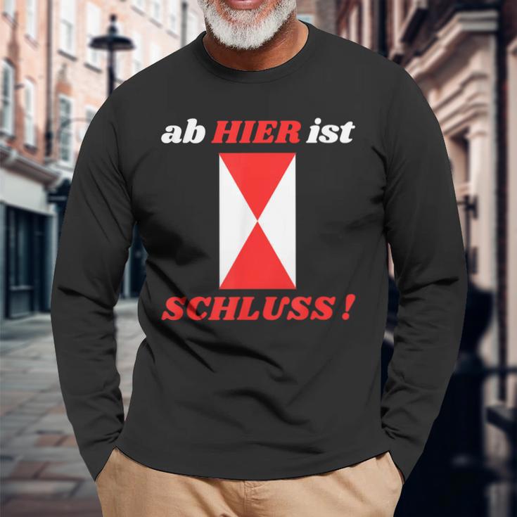 Zg2 Ab Hier Ist Schluss Langarmshirts Geschenke für alte Männer