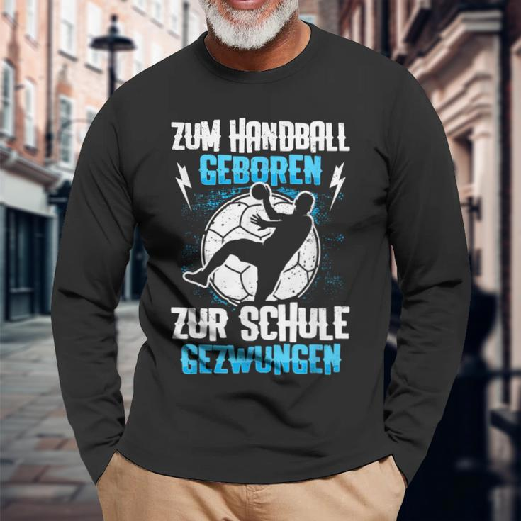 Zum Handball Geboren, Kindershirt Schwarz S für Schule Langarmshirts Geschenke für alte Männer