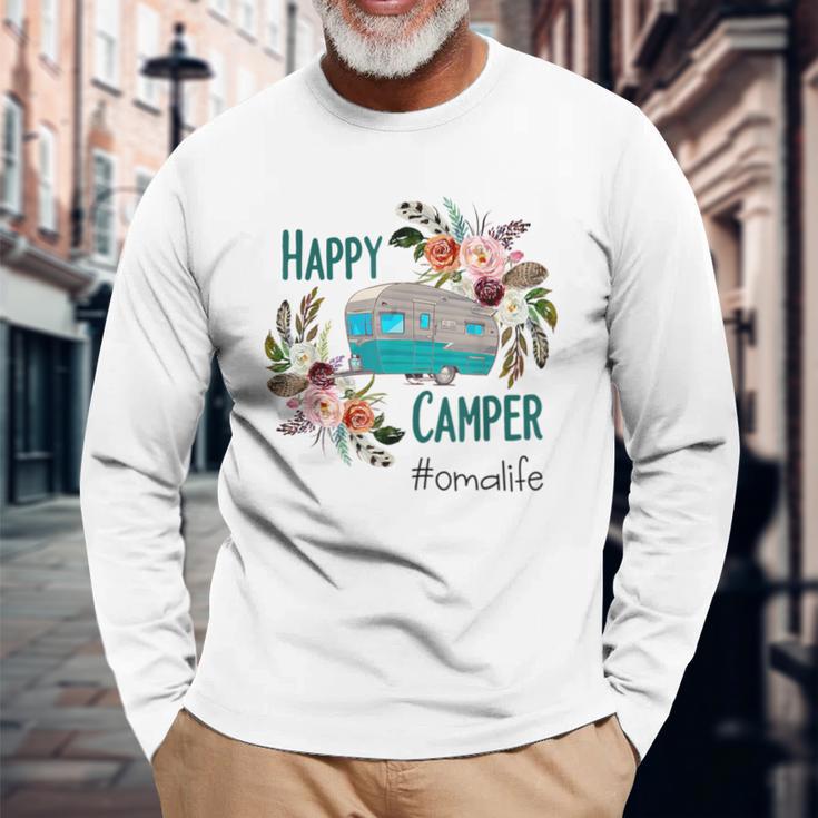 Amazing Happy Camper Oma Life Long Sleeve T-Shirt Gifts for Old Men