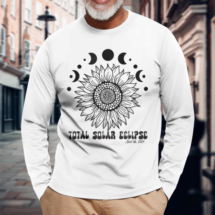 America Totality Spring 40824 Total Solar Eclipse 2024 Long Sleeve T-Shirt Gifts for Old Men