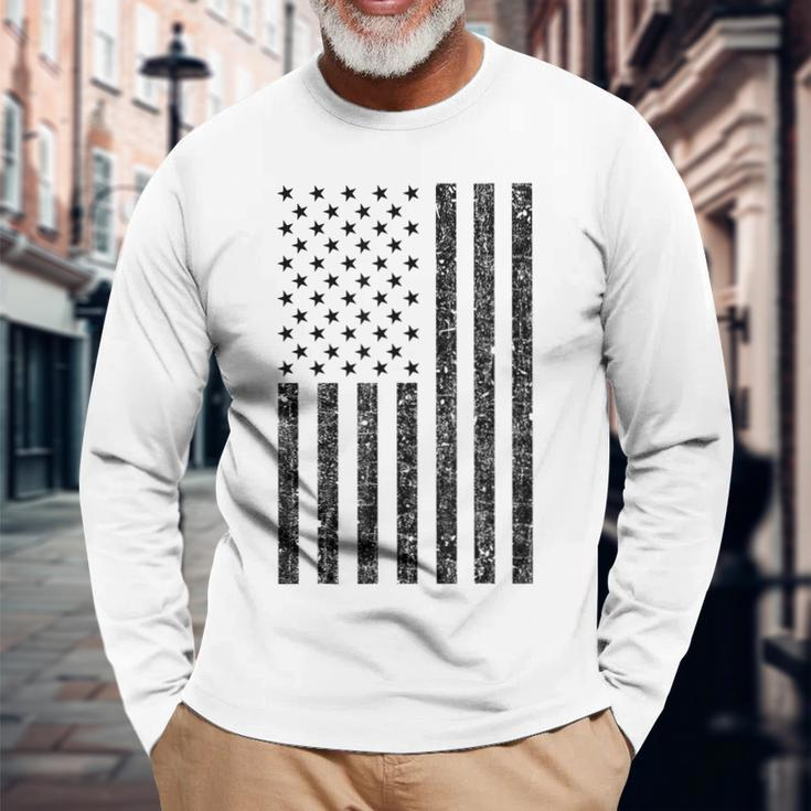 American Flag MilitaryPatriotic For Men Long Sleeve T-Shirt Gifts for Old Men