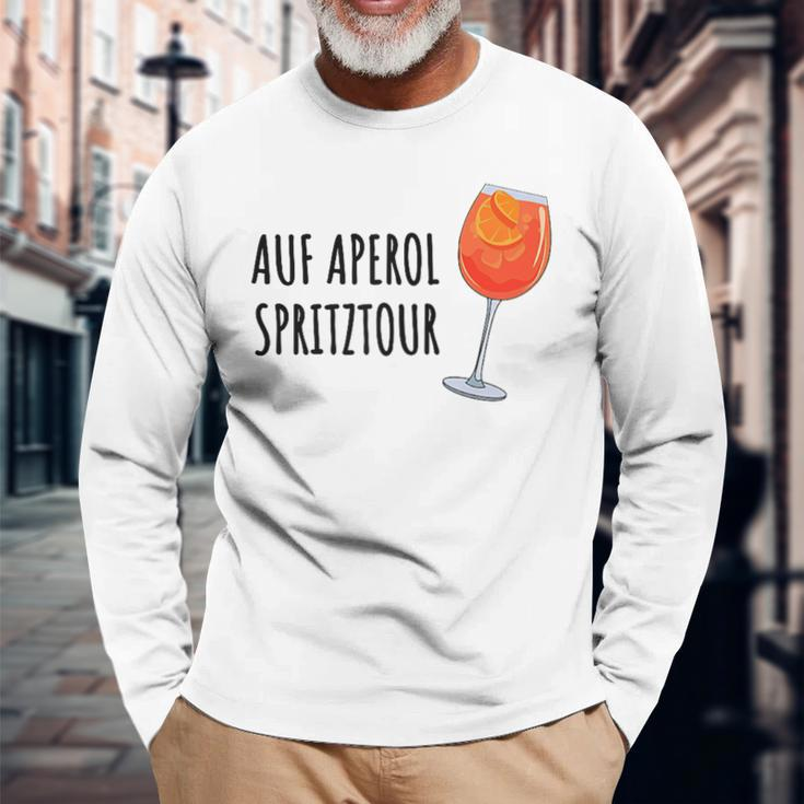 Aperol Bin Auf Aperol Spritztour German Language S Langarmshirts Geschenke für alte Männer