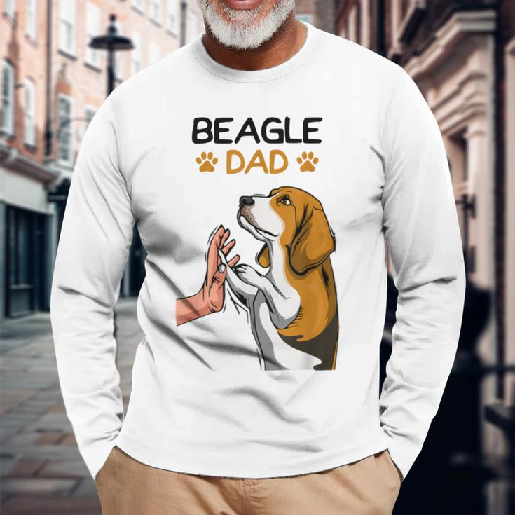 Beagle Dog Dad Langarmshirts Geschenke für alte Männer