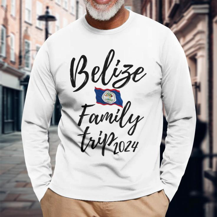 Belize Family Trip 2024 Caribbean Vacation Fun Matching Long Sleeve T-Shirt Gifts for Old Men