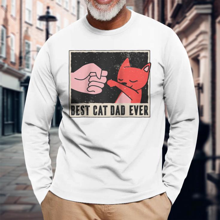 Bester Katzen Papa Tierliebe Raglan Langarmshirts Geschenke für alte Männer