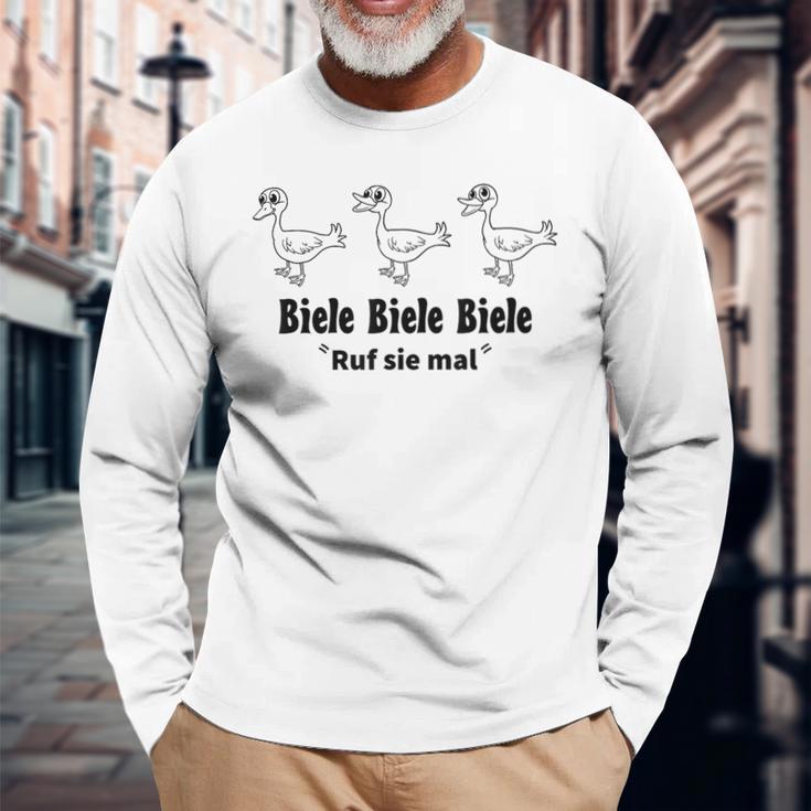 Biele Biele Biele White Langarmshirts Geschenke für alte Männer