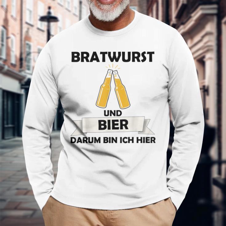 Bratwurst Und Bier Um Um Bin Ich Hier Hier Gray S Langarmshirts Geschenke für alte Männer