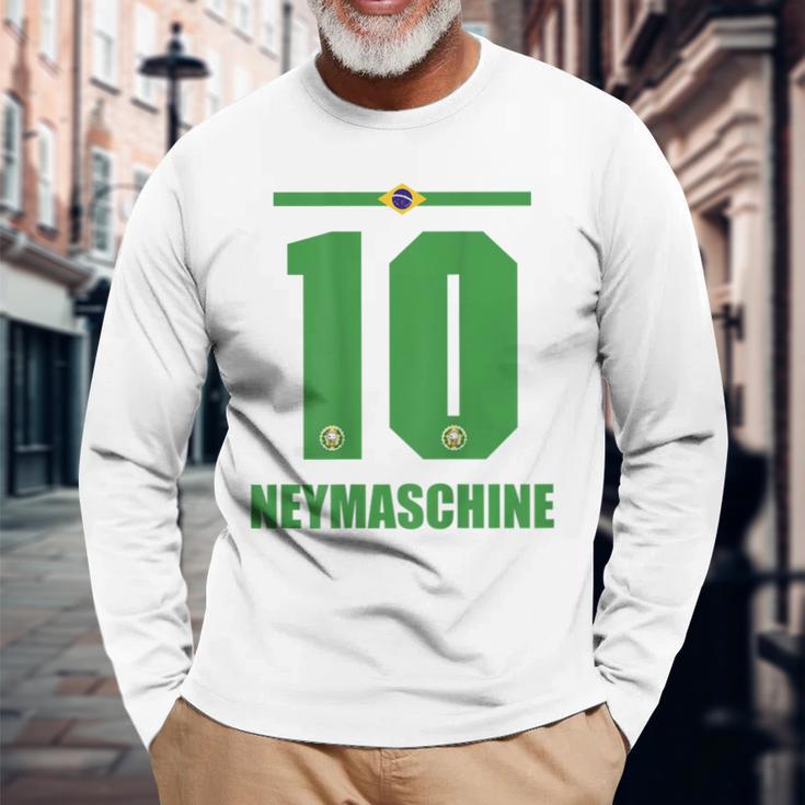 Brazil Sauf Men's Jersey Neymaschine Saufamen Langarmshirts Geschenke für alte Männer