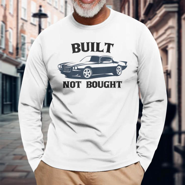 Built-Not-Bought Mechanical Muscle Cars Vintage Graphic Mens Long Sleeve T-Shirt Gifts for Old Men