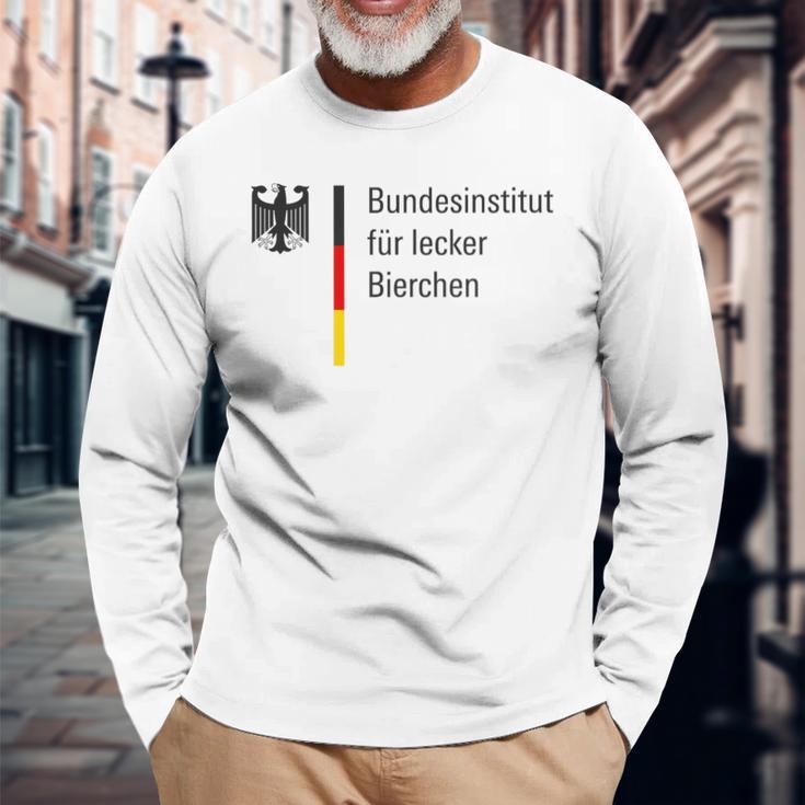 Bundesinstitut Für Leckere Bierchen Delicious Bier Party Langarmshirts Geschenke für alte Männer