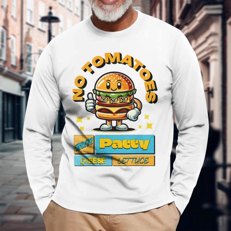 Burger-Fun- Witziger Spruch Comic-Style Langarmshirts Geschenke für alte Männer