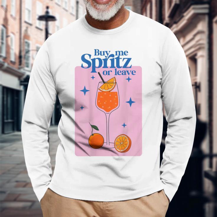 Buy Me Spritz Or Leave X Hallöchen Aperölchen Spritz Stars Langarmshirts Geschenke für alte Männer