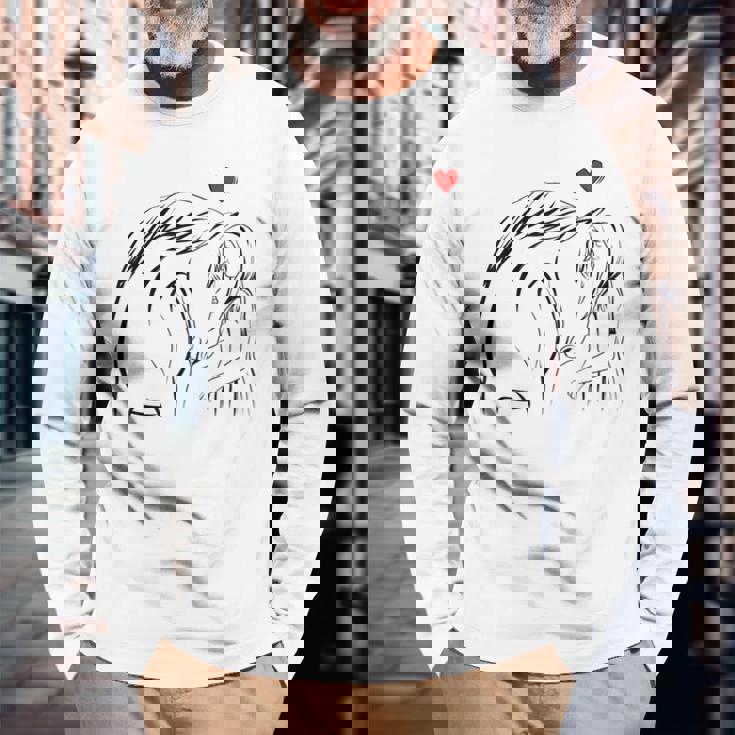 Caballos Chica Amor Jinete Amante De Los Caballos Camiseta de manga larga Regalos para ancianos