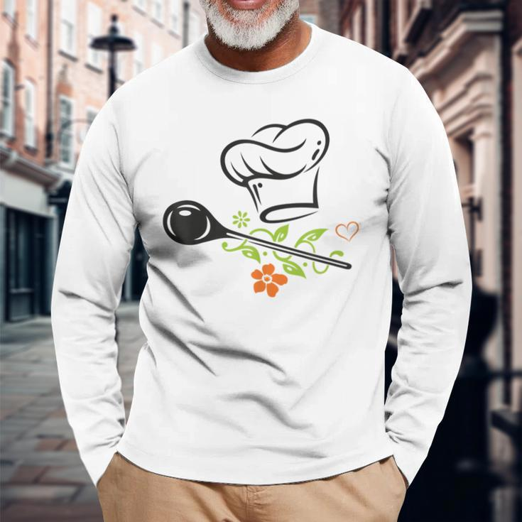Chef's Hat Chef Chef Vegan Vegetarian Langarmshirts Geschenke für alte Männer