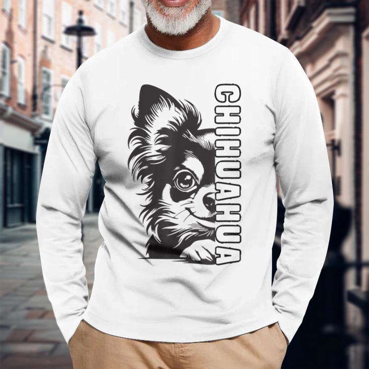 Chihuahua Hund Herrchen Frauchen Hunde Langarmshirts Geschenke für alte Männer