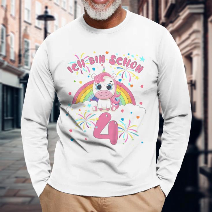 Children's Ich Bin Schon 4 Unicorn Langarmshirts Geschenke für alte Männer