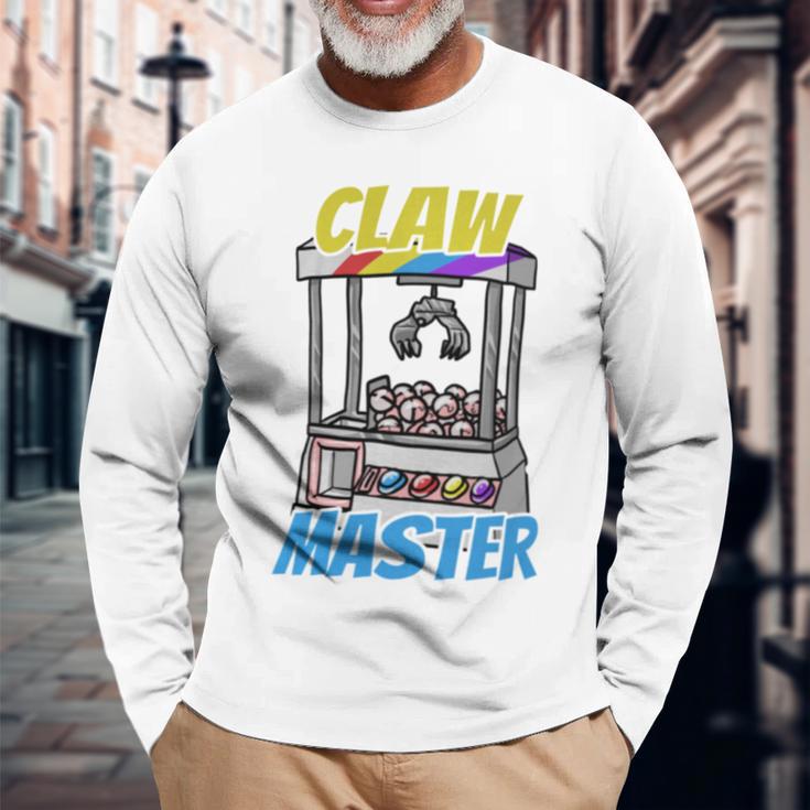 Classic Arcade Gamer Enthusiast Claw Machine Master Long Sleeve T-Shirt Gifts for Old Men