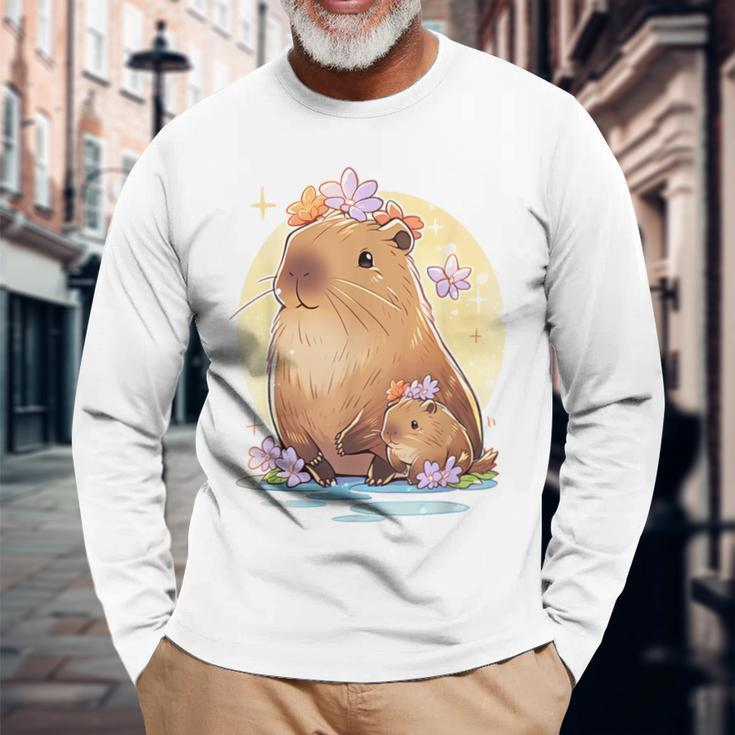 Cute Capybara Capybara Lover Long Sleeve T-Shirt Gifts for Old Men