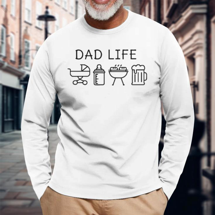 Dad Life Lustiges Herren Langarmshirts mit Vater-Sprüchen Geschenke für alte Männer