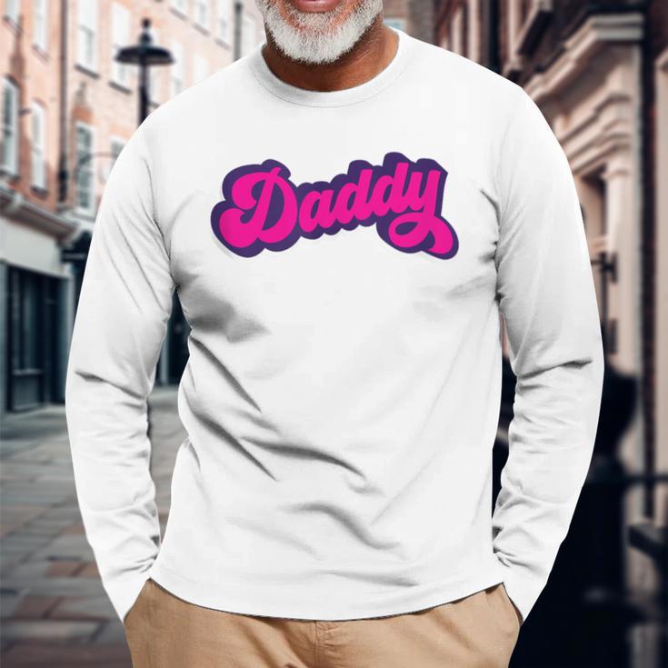 Daddy Pink Gay Bear Lgbt Homosexual Boyfriend Buddy Couples Long Sleeve T-Shirt Gifts for Old Men