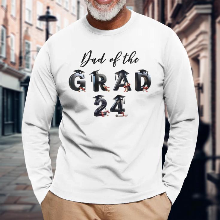 Damen Papa Der Graduate Classon 2024 Mit-Ausschnitt Langarmshirts Geschenke für alte Männer