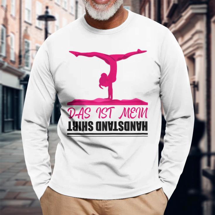 Das Ist Mein Handstand German Language White S Langarmshirts Geschenke für alte Männer