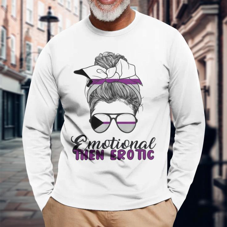 Demisexual Joke Saying Demisexual Flag Long Sleeve T-Shirt Gifts for Old Men