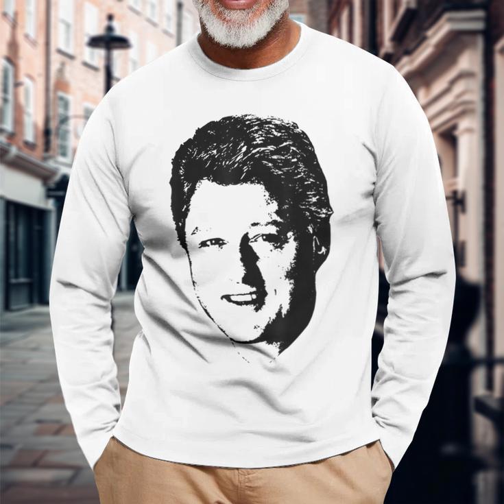 Democrat Bill President Clinton Winning Smile Long Sleeve T-Shirt Gifts for Old Men