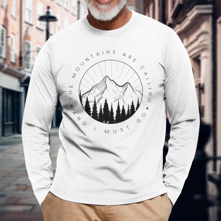 Die Berge Rufen Berge Die Berge Rufen Mountains S Langarmshirts Geschenke für alte Männer