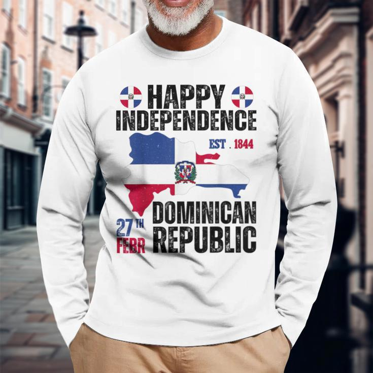 Dominican Independence Day Dominican Republic Celebration Long Sleeve T-Shirt Gifts for Old Men