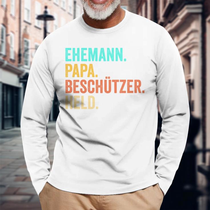 Ehemann Papa Beschützer Heldatertag Langarmshirts Geschenke für alte Männer