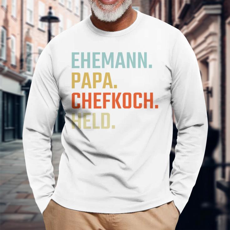 Ehemann Papa Chefkoch Held Geschenk Zumatertag Langarmshirts Geschenke für alte Männer