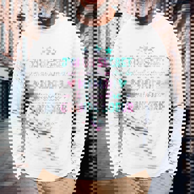 Enfant J'ai Un Secret Je Vais Etre Grande Soeur Future Grande Soeur T-shirt à manches longues Cadeaux pour les vieillards