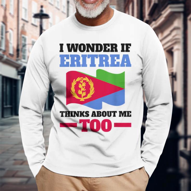 Eritrea Eritreische Flagge Langarmshirts Geschenke für alte Männer