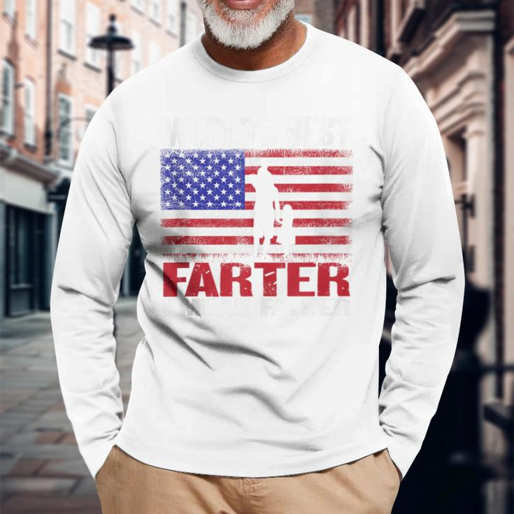 Father's Day For Dads World's Best Farter I Mean Father Long Sleeve T-Shirt Gifts for Old Men
