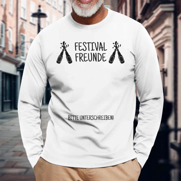 Festival Freunde Unterschreiben Festival Gruppe Festival Langarmshirts Geschenke für alte Männer