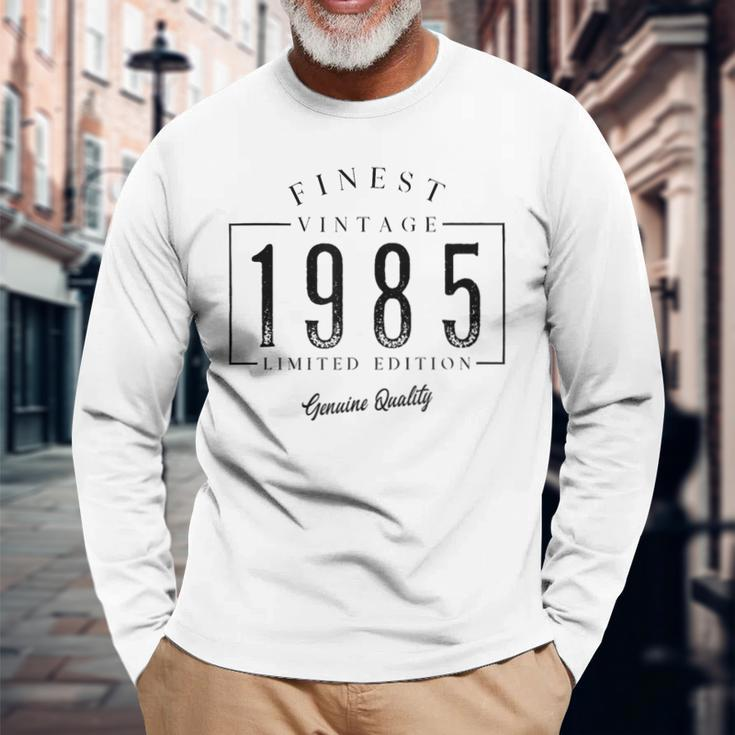 Finest Vintage 1985 Genuine Quality Birthday Year Of Birth Long Sleeve T-Shirt Gifts for Old Men