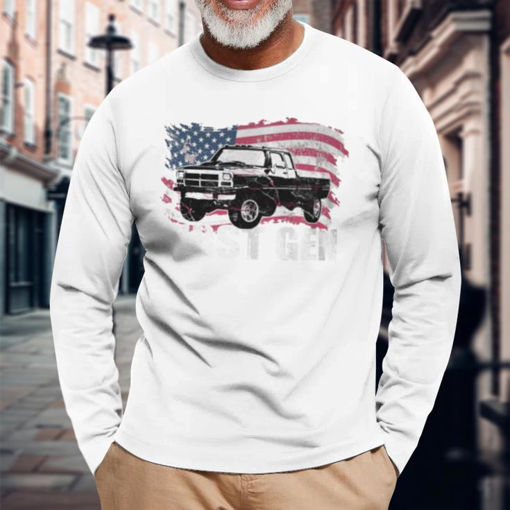 First Gen Truck Squarebody First Generation Truck 1St Gen Long Sleeve T-Shirt Gifts for Old Men