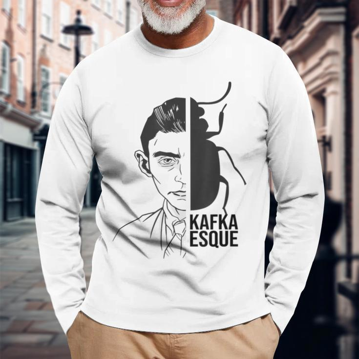 Franz Kafka Kafkaesque Portrait Langarmshirts Geschenke für alte Männer