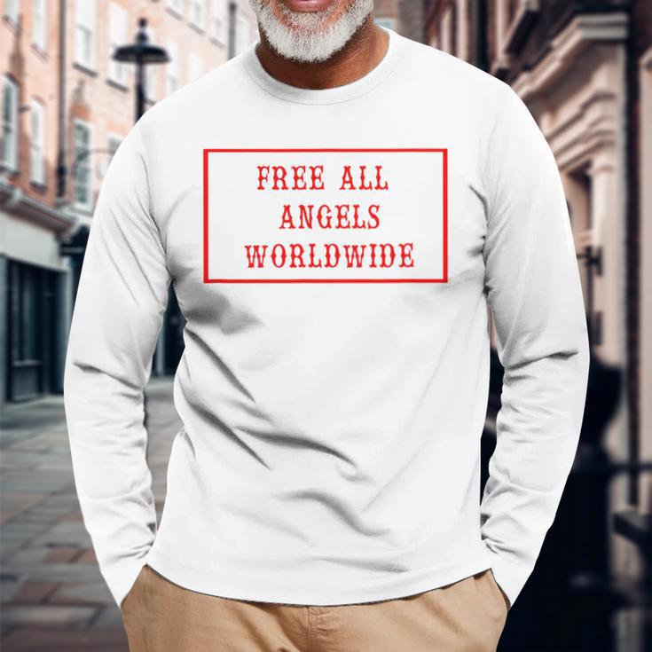 Free All Angels Worldwide Langarmshirts Geschenke für alte Männer