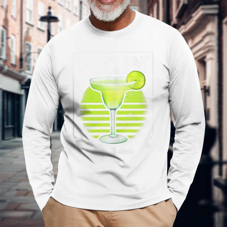 Cinco De Mayo Party Margarita Drinking Feelin' Salty Long Sleeve T-Shirt Gifts for Old Men