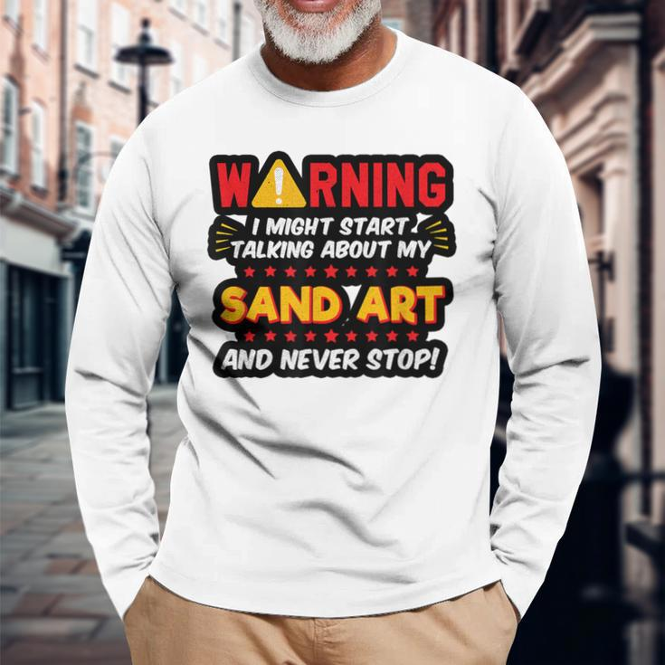 Sand Art Sculptor Beach Artist Saying Joke Graphic Long Sleeve T-Shirt Gifts for Old Men