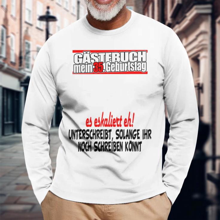 Gästebuch 35 Jahre 35 Geburtstag Mann Frau Party Langarmshirts Geschenke für alte Männer