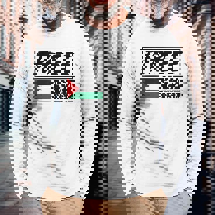 Gaza Libre Palestina Bandera De Palestina Palestina Libre Gaza Camiseta de manga larga Regalos para ancianos