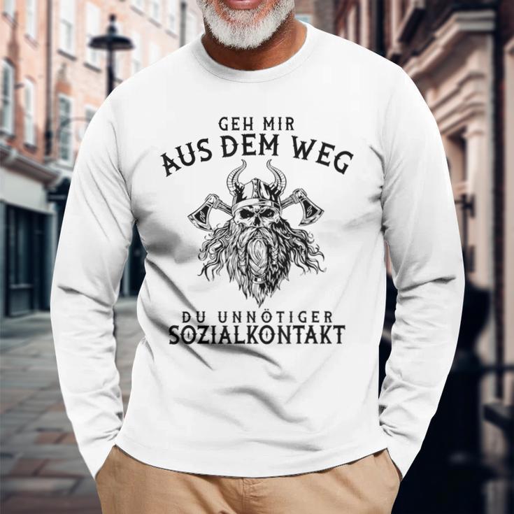 Geh Mir Aus Dem Weg Langarmshirts für Herren, Witziges Textdesign Geschenke für alte Männer