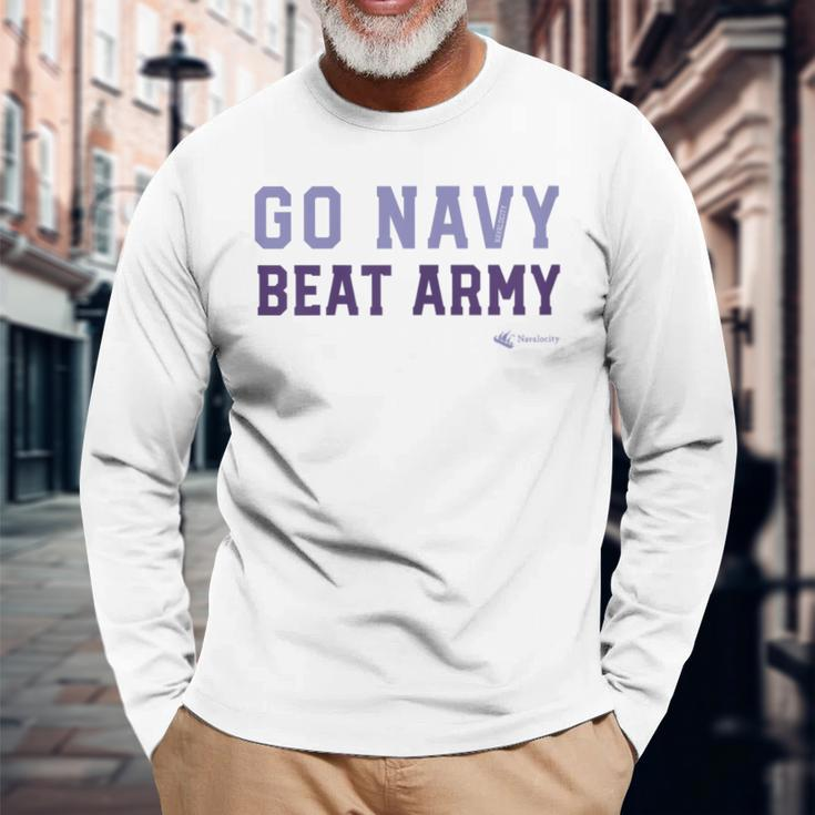Go Navy Beat Army Pink Edition Long Sleeve T-Shirt Gifts for Old Men