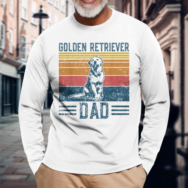 Golden Dad Vintage Golden Retriever Dad Langarmshirts Geschenke für alte Männer