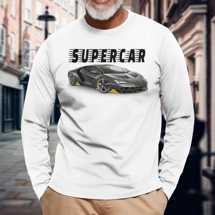 Great Italian Supercar Langarmshirts Geschenke für alte Männer